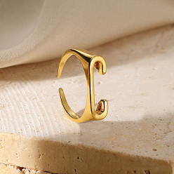 Letter C Регулируемые открытые манжеты из сплава, реальный 18 k позолоченный, буква С, внутренний диаметр: регулируемый