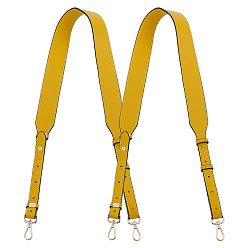 Золотистый Регулируемые ремни для сумок из искусственной кожи, с поворотными застежками сплава, золотые, золотые, 980~1210x18~37 мм