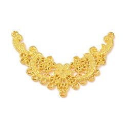 Золотой Стойка покрытие сплав цветок люстра компоненты ссылки, золотые, 31x46x2 мм, отверстие : 1 мм