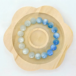 Light Blue 150Pcs Resin UV Reactive Beads, Color Changing Beads, Round, with Glitter Powder, Light Blue, 8x8mm,  Hole: 1.2mm