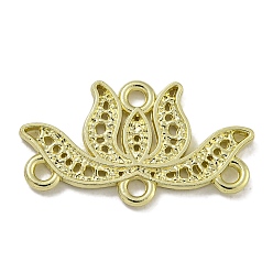 Цветок Звенья компонентов люстры сплава покрытия стойки, без кадмия, без никеля и без свинца, золотые, цветок, 14x24.5x1.5 мм, отверстие : 1.8 мм
