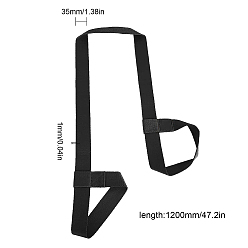 Black Gorgecraft 2 Pcs Nylon Yoga Mat Strap, Adjustable Mat Carrier Sling for Carrying, Black, 1200x35x1mm, 2pcs