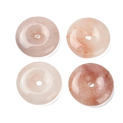 Golden Silk Jade Подвески из натурального синьцзянского золотого шелка и нефрита, подвески в виде пончиков/пи-дисков, 30x7 мм, отверстие : 3.8~4 мм