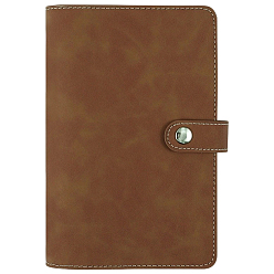 Верблюжий Прямоугольные обложки для блокнотов с отрывными листами из искусственной кожи, для школьных канцелярских принадлежностей, верблюжие, 190x123~131x28.5 мм