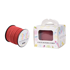 (123L) Белый крем непрозрачный блеск Шнуры из искусственной замши, искусственная замшевая кружева, бумажная коробка упаковка, огнеупорный кирпич, 3.0x1.4 мм, о 98.43yards / рулон (90 м / рулон)