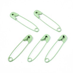 Бледно-Зеленый Окрашенного распылением булавки железа, без кадмия, без никеля и без свинца, бледно-зеленый, 30~31x7x2.5 мм