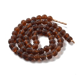 Сиена Непальские бусины лэмпворк ручной работы, тыква, цвет охры, 10.5x9.5 мм, отверстие : 1.5 мм, около 64 шт / нитка, 25.79'' (65.5 см)