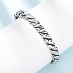 Античное Серебро Ретро 316 браслеты-манжеты из хирургической нержавеющей стали, античное серебро, внутренний диаметр: 2.44 дюйм (6.2 см)