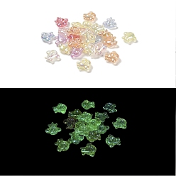 (52) Непрозрачная лаванда Самолет УФ-покрытие светящиеся радужные переливающиеся акриловые бусины, блеск бисера, светится в темноте, разноцветные, 26x28.5x10.5 мм, отверстие : 2.5 мм