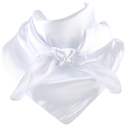 Белый Шифоновый платок для женщин, белые, 830x855x0.5 мм