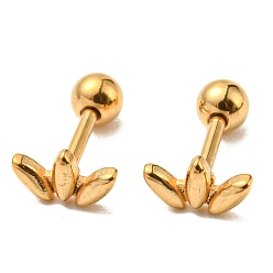 Золотой Ионное покрытие (ip) 304 серьги-гвоздики из нержавеющей стали, хрящевые серьги, лошадиный глаз , золотые, 4.5x8 мм