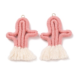 Помидор Большие подвески из поликоттона, с железными петлями, кактус прелести, помидор, 75~78x53~54x5.5~6 мм, отверстие : 4 мм