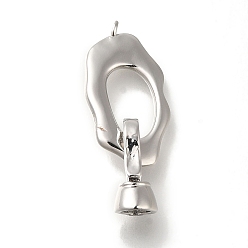 Платина Латунь раз по сравнению с застежками, без кадмия, без никеля и без свинца, овальные, платина, 29 мм