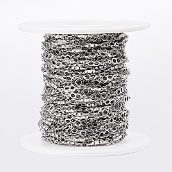 Stainless Steel Color 304 Stainless Steel Infinity Link Chains, Soldered, with Spool, Stainless Steel Color, 10.5x3.2x1.2mm, about 32.8 Feet(10m)/roll