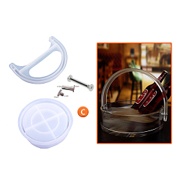 Плоский Круглый Формы для хранения силикона своими руками, формы для литья смолы, инструменты для производства глиняных ремесел, плоско-круглые, 214x151x21 мм