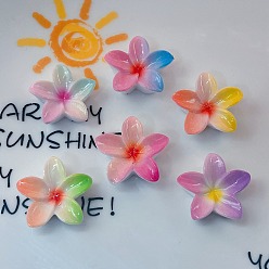 (52) Непрозрачная лаванда Кабошоны из непрозрачной смоляной эмали, цветок, два тона, разноцветные, 21x23x7 мм