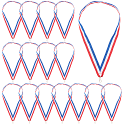 Colorful 30Pcs Polyester Ribbon Strap with Zinc Alloy Clasp, Medal Strap, Colorful, 425x26x1mm, 30pcs/bag