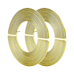 Green Yellow BENECREAT Aluminum Wire, Flat Craft Wire, Bezel Strip Wire for Cabochons Jewelry Making, Green Yellow, 3x1mm, about 5m/roll