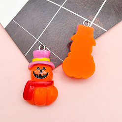 Тыква Подвески из непрозрачной смолы на Хэллоуин, чары ужасов, тыква, 10~30 мм