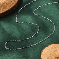 Платина Антикоррозийное родиевое покрытие 925 ожерелье из стерлингового серебра с цепочками для женщин, платина, 17.72 дюйм (45 см)