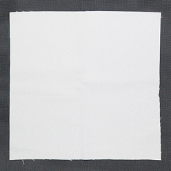 White Ramie Cotton Embroidery Cloth, Punch Embroidery Fabric, Square, White, 200x200mm