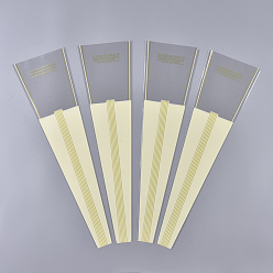 Zitronen-Chiffon Opp Plastikgeschenktüten, einzelne Blumenverpackungsbeutel, Blumenstrauß Tasche, Streifenmuster, für den Lehrertag, Zitronen-Chiffon, 45x4~13 cm, 50 PC / Beutel