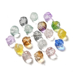 (52) Непрозрачная лаванда Прозрачные стеклянные бусины, градиент цвета, грецкий орех, разноцветные, 12x13x12 мм, отверстие : 1.2 мм