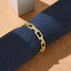 Настоящее золото 18K Прямоугольные прозрачные кольца из кубического циркония, украшения из латуни для женщин, долговечный, стойки покрытие, реальный 18 k позолоченный, 3.5 мм, внутренний диаметр: 17.5 мм