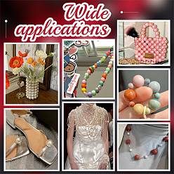 (52) Непрозрачная лаванда 60шт 3 цвета смоляные бусины имитация жемчуга, круглые, разноцветные, 20 мм, отверстие : 2.6 мм, 20 шт / цвет