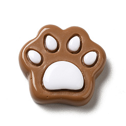 Верблюжий Непрозрачные кабошоны из смолы, форма кошачьей лапы, верблюжие, 18x19x4.5 мм