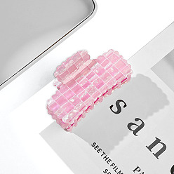 Ярко-Розовый Заколки для волос с когтями из ацетата целлюлозы (смола), ярко-розовый, 82x46x42 мм