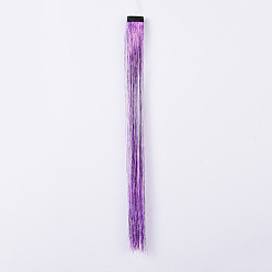 Medium lila Mode Damen Haarklammern, mit Pet & Braid Nylon Metallic Cord Haar Perücken, Medium lila, 500x35 mm