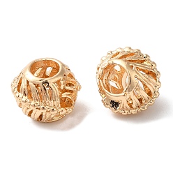 Золотой Стойки покрытие сплава европейские шарики, без кадмия, без никеля и без свинца, бусины с большим отверстием, рондель, золотые, 12x10 мм, отверстие : 5 мм