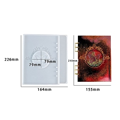 Круглые Европейский стиль a5 переплетное покрытие формы для зыбучих песков, DIY пищевые силиконовые формы для шейкера, формы для литья смолы, круглые, 226x164x2 мм