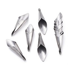 Нержавеющая Сталь Цвет Устойчивы к потускнению 304 колпачки из нержавеющей стали, конус, цвет нержавеющей стали, 46.5x13x10.5 мм, отверстие : 1 мм, внутренний диаметр: 11x9 мм