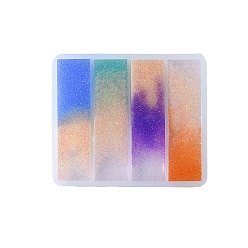 Rectangle Силиконовые формы для заколок для волос своими руками, формы для литья смолы, для уф-смолы, изготовление ювелирных изделий из эпоксидной смолы, белые, прямоугольные, 77x89x7 мм, внутренний диаметр: 71 мм