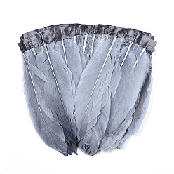 Gainsboro Mode Gänsefeder Stoffstrang Kostümzubehör, gainsboro, 100~180x38~62 mm, ca. 2 m / Packung