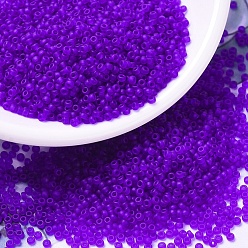 (RR151F) Матовый Прозрачный Кобальтовый Миюки круглые бусины рокайль, японский бисер, 11/0, (rr 151 f) матовый прозрачный кобальт, 2x1.3 мм, Отверстие : 0.8 мм , около 5500 шт / 50 г