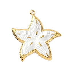 Морская звезда 304 подвески из нержавеющей стали, с эмалью, золотые, морская звезда, 38.5x35.5x2.5 мм, отверстие : 2 мм
