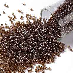 (114) Transparent Luster Smoky Topaz Круглые бусины toho, японский бисер, (114) прозрачный глянец дымчатый топаз, 15/0, 1.5 мм, отверстие : 0.7 мм, Около 135000 шт / фунт