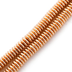 Светло-Золотое Покрытие Гальванические немагнитных гематит бисер пряди, блюдце бусины, свет позолоченные, 5.5x1.5 мм, отверстие : 0.7 мм, около 266~267 шт / нитка, 15.94'' (40.5 см)