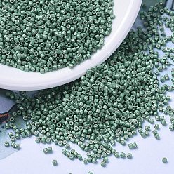 (DB1171) Гальванический Матовый Темно-мятный Бусины miyuki delica, цилиндр, японский бисер, 11/0, (db 1171) оцинкованная матовая темная мята, 1.3x1.6 мм, отверстие : 0.8 мм, Около 100000 шт / 500 г
