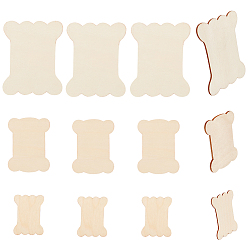 BurlyWood Wood Thread Winding Boards, for Cross-Stitch, Bone, BurlyWood, about 60pcs/set