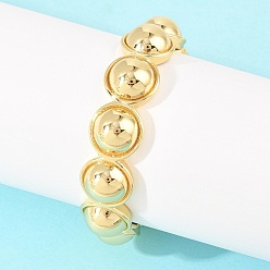 Настоящее золото 18K Полукруглые латунные браслеты-манжеты для женщин, долговечный, без свинца и без кадмия, реальный 18 k позолоченный, внутренний диаметр: 2.17 дюйм (5.5 см)