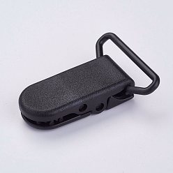 Black Eco-Friendly Plastic Baby Pacifier Holder Clip, Black, 43x31x9mm