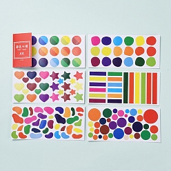 Colorful Fun and Cute Decorative Stickers, for Customizing Planners, Notebooks, Mixed Shapes, Mixed Color, 13x6x0.01cm, 12sheets/set