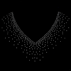 Кристалл V-образный стеклянный стразы горячей фиксации, гладить по аппликациям, аксессуары для воротника костюма, кристалл, 238x320x1 мм