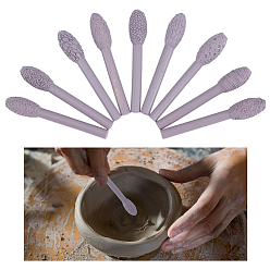 Розово-Коричневый 9Наборы инструментов для создания текстур из смолы для глиняного искусства, розово-коричневый, 72.5~76.5x12.5~13.5 мм