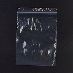 Красный Пластиковые сумки на молнии, многоразовые упаковочные пакеты, верхнего уплотнения, мешок с самоуплотнением, прямоугольные, красные, 20x14 см, односторонняя толщина: 1.8 мил(0.045мм), 100 шт / пакет