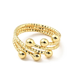 Настоящее золото 18K Кольцо-манжета с латунным шариком для женщин, без кадмия и без свинца, реальный 18 k позолоченный, размер США 9 1/4 (19.1 мм)